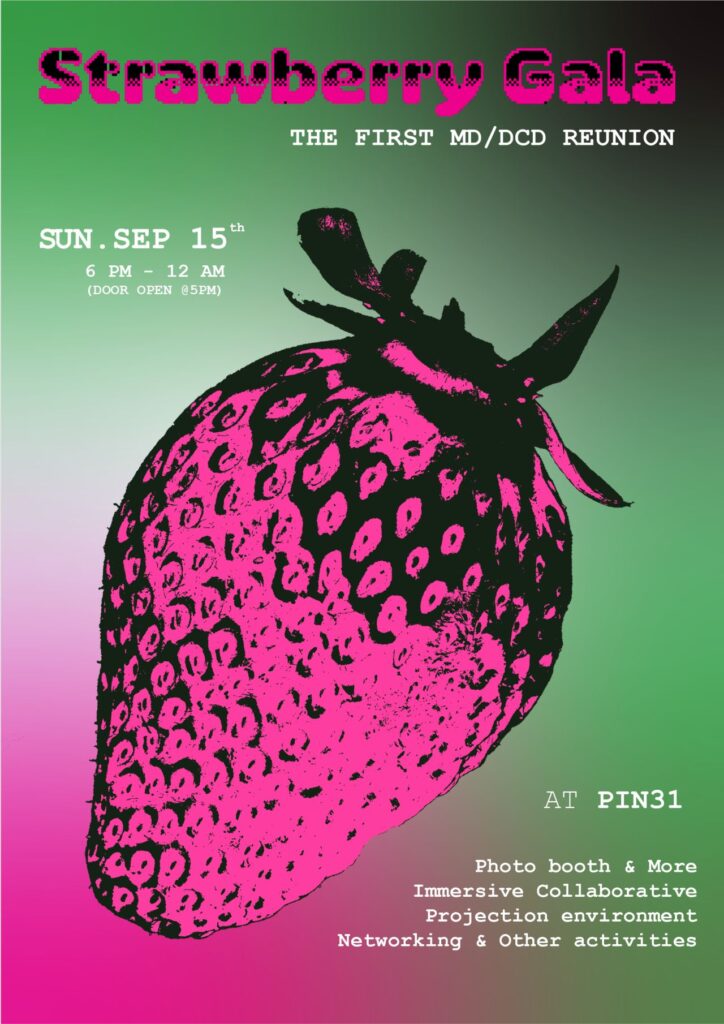 poster for Strawberry Gala, a student reunion