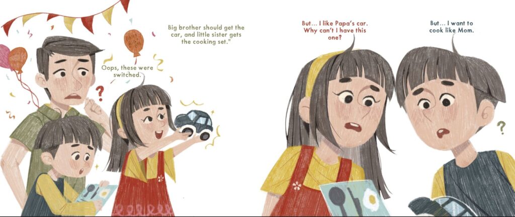 Spread from a children picture